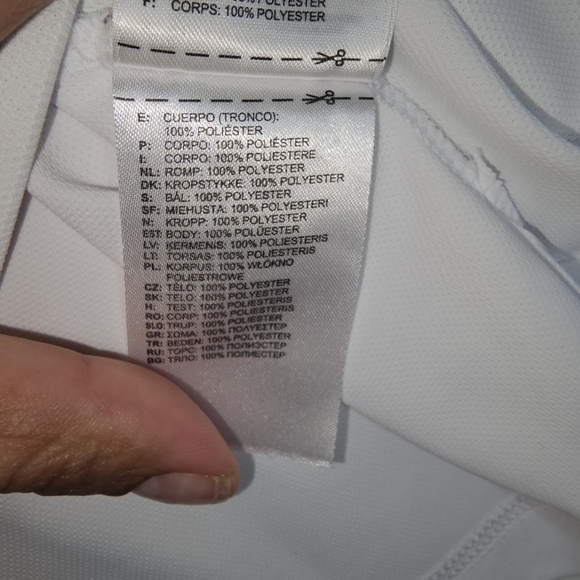 ADIDAS Golf Polo Shirt Size M White and Neon/Pink Men - Picture 8 of 9